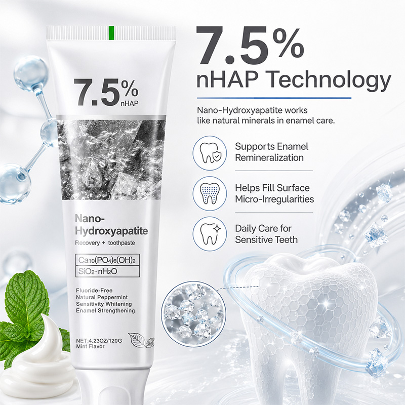 Hydroxyapatite Toothpaste - 5/6Pcs Pasta Gigi Nano Hidroksiapatit 7.5%