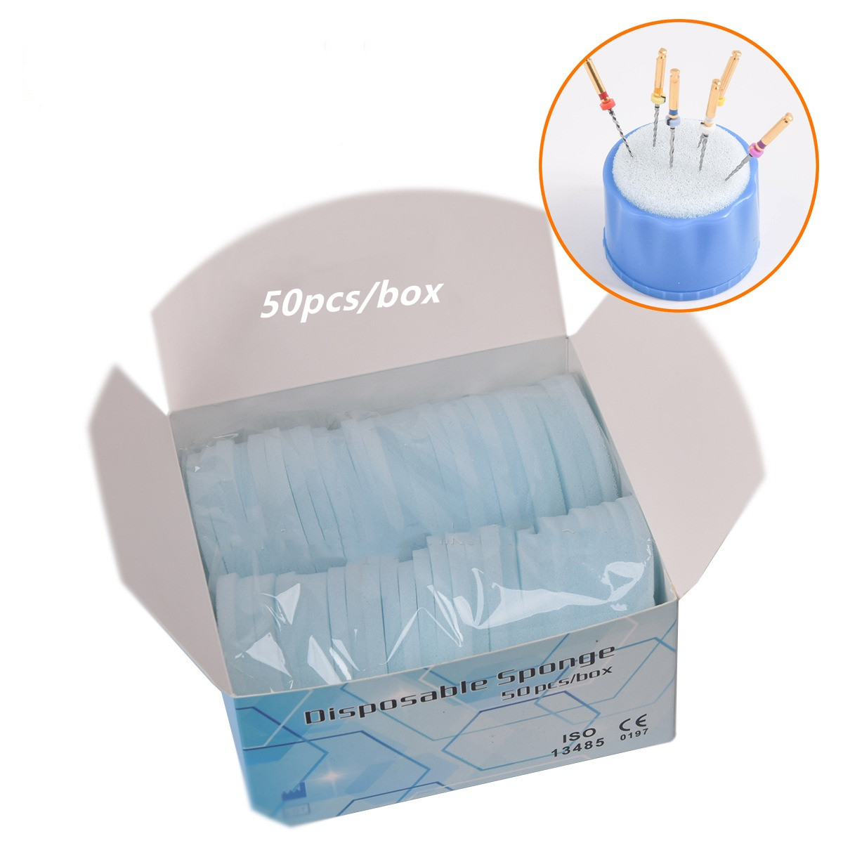 Teeth Whitening Foam - 50 Buah Bantalan Spons Sekali Pakai