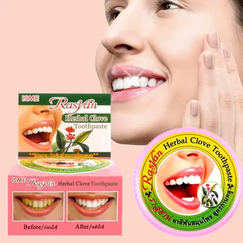 Teeth Whitening Powder - Bubuk Gigi Cengkeh/Kelapa Thailand Rasyan Penghilang