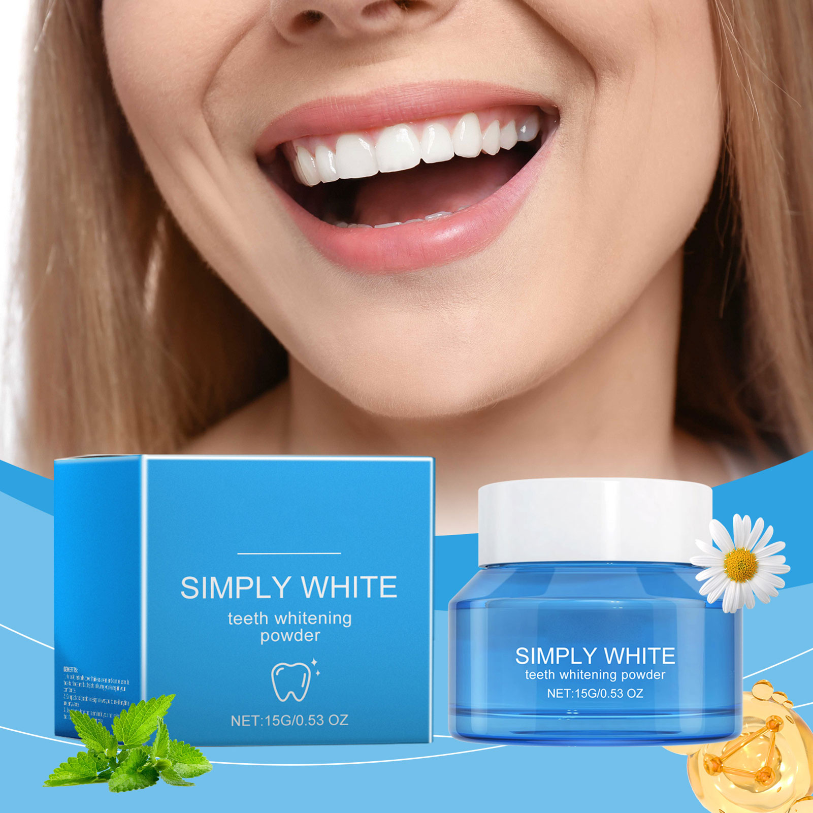 Teeth Whitening For Photos - Bubuk Penghilang Noda Gigi Profesional Untuk