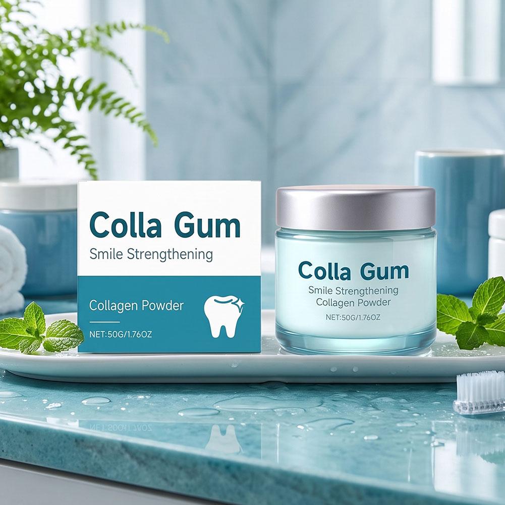 Bubuk Permen Karet Penguat Kol - Teeth Whitening Co ulasan dan harga