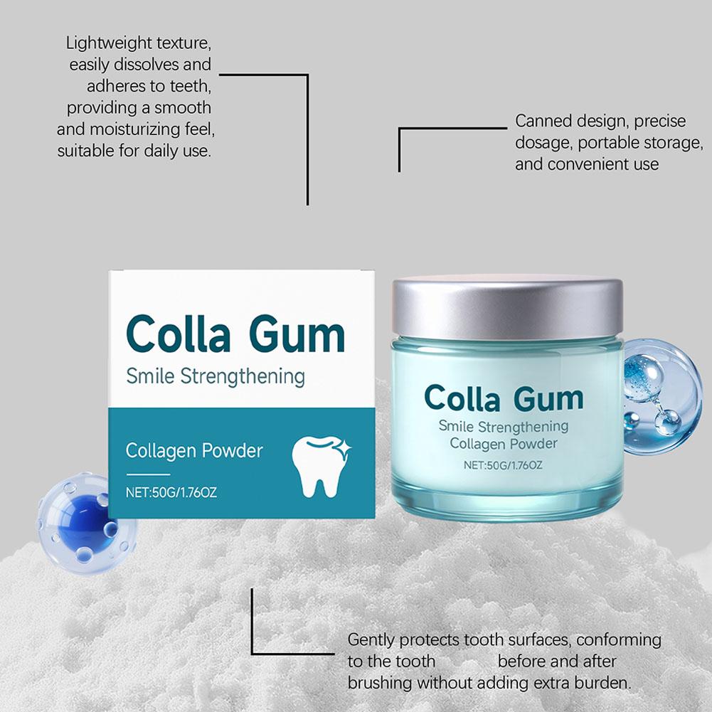 Bubuk Permen Karet Penguat Kol - Teeth Whitening Co ulasan dan harga