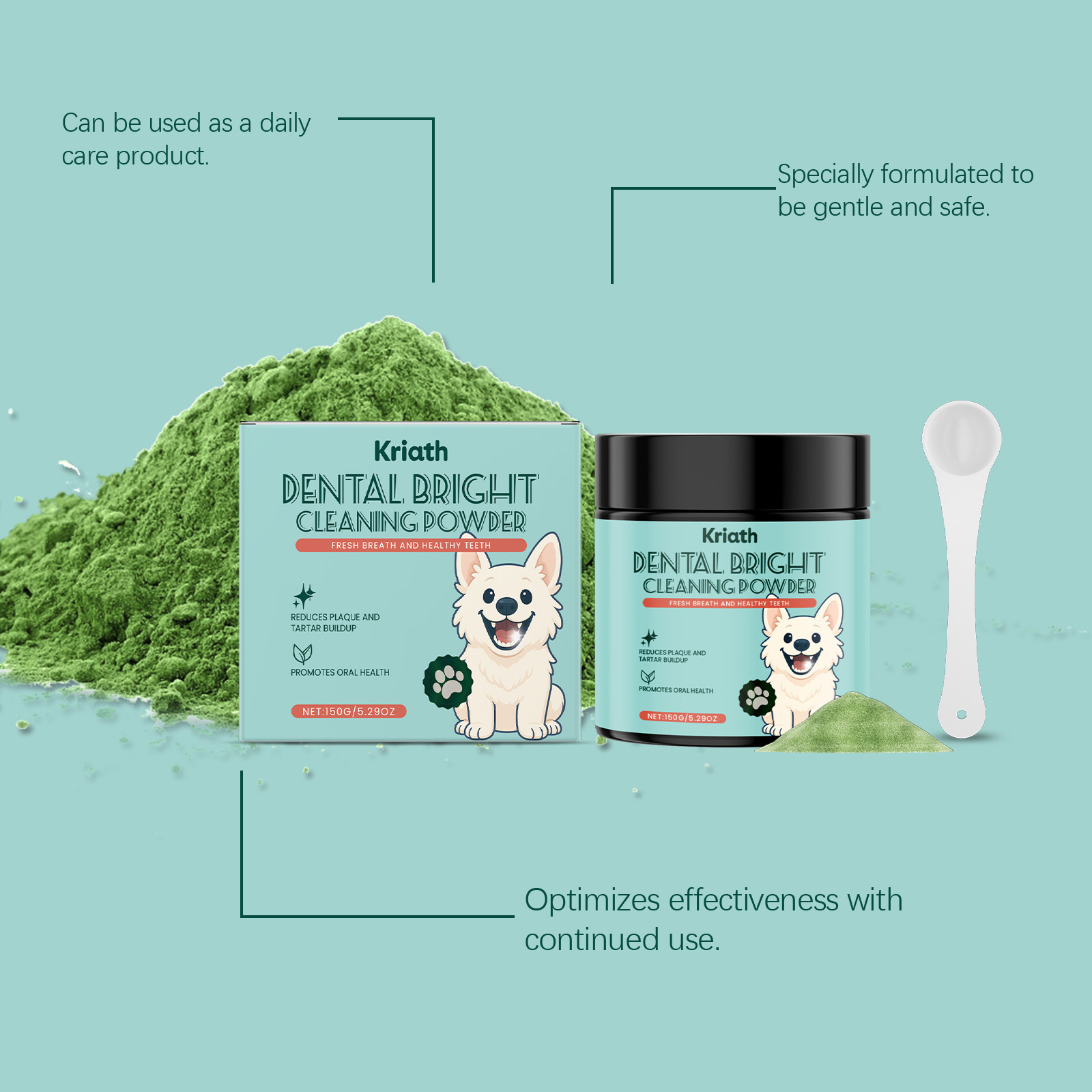 Bubuk Pembersih Gigi Anjing Pe - Teeth Whitening Powder ulasan dan harga