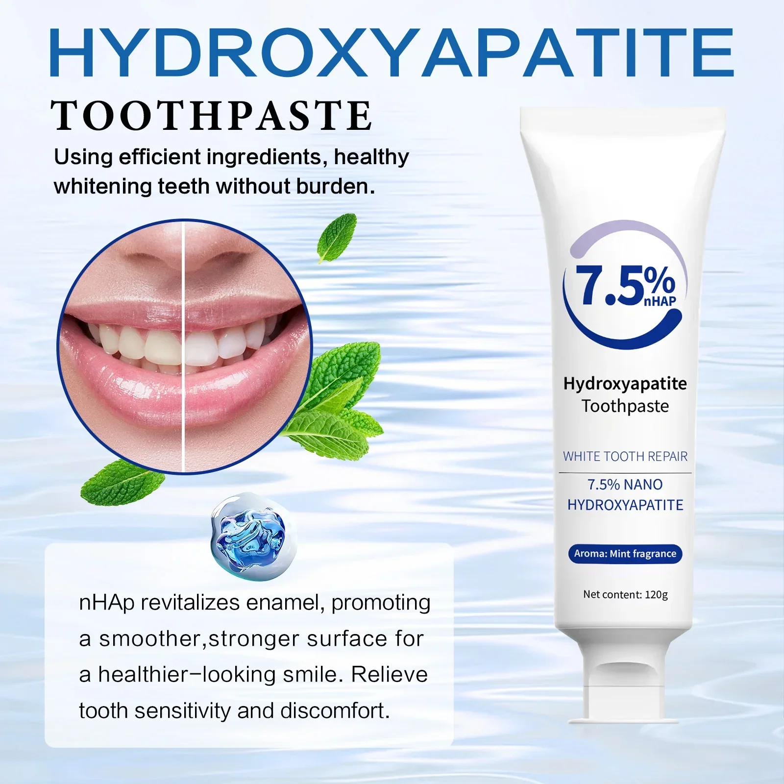 Kit Pasta Gigi & Pena Pemutih  - Hydroxyapatite Toothpaste ulasan dan harga