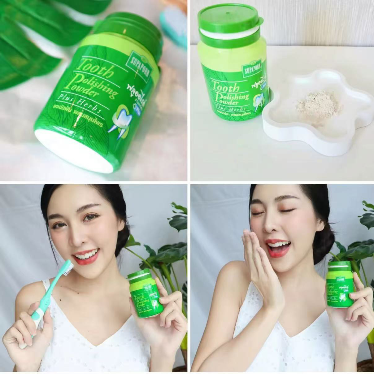 Bubuk Gigi Herbal SUPAPORN Tha - Teeth Whitening Powder ulasan dan harga