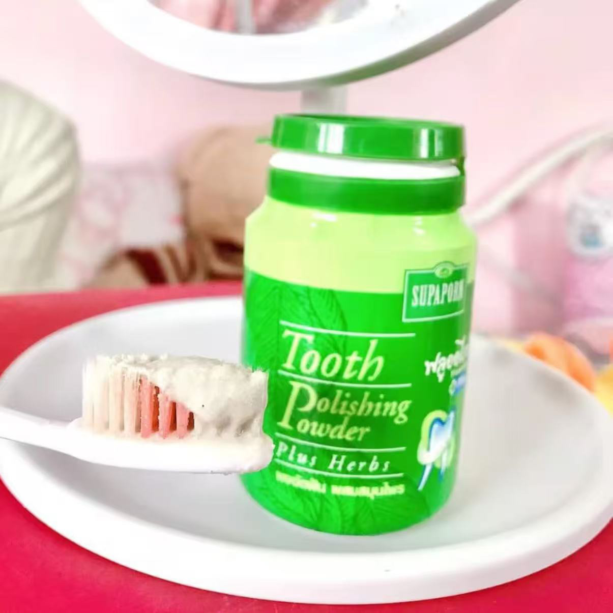 Bubuk Gigi Herbal SUPAPORN Tha - Teeth Whitening Powder ulasan dan harga