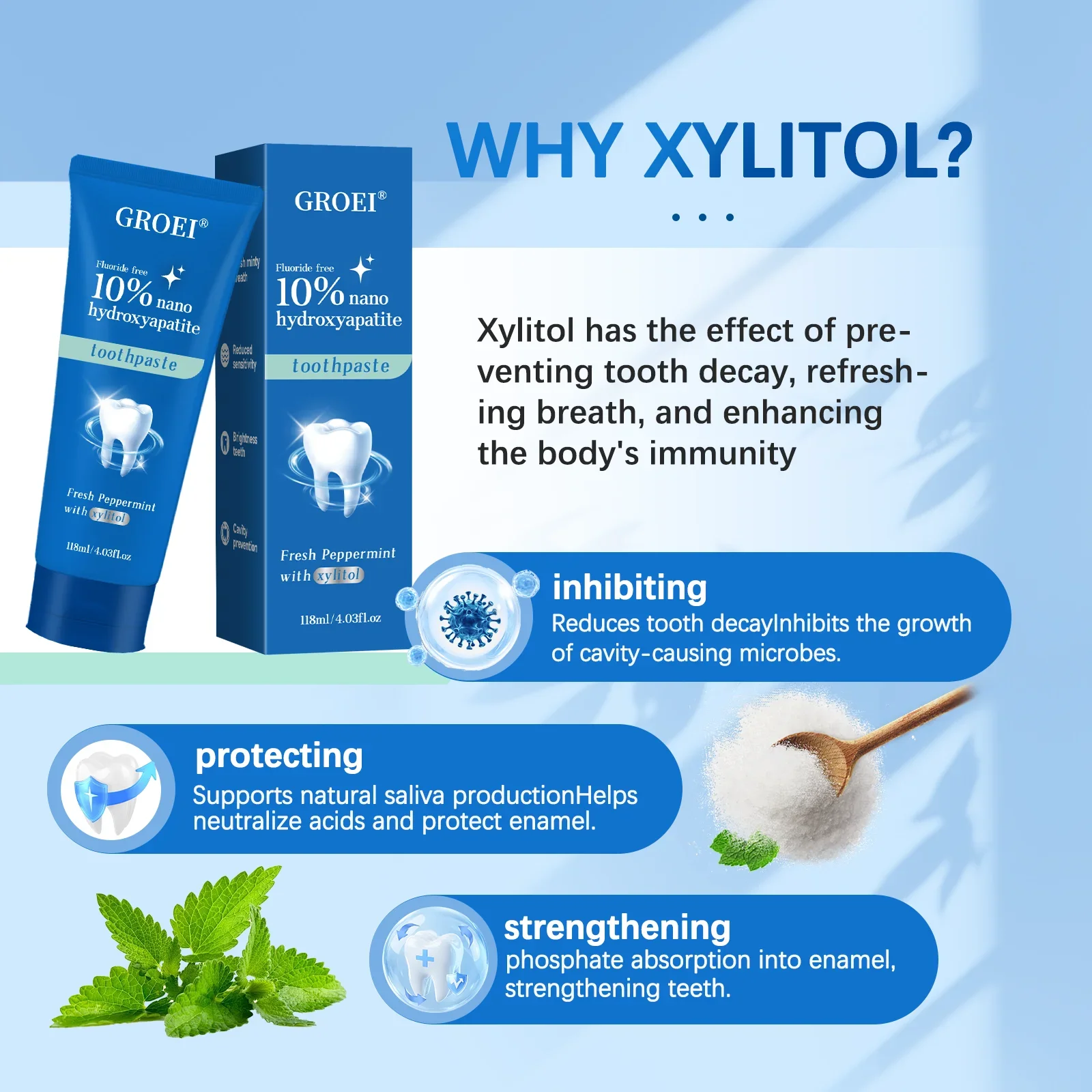 Pasta Gigi Xylitol Pencegah Ka - Hydroxyapatite Toothpaste ulasan dan harga