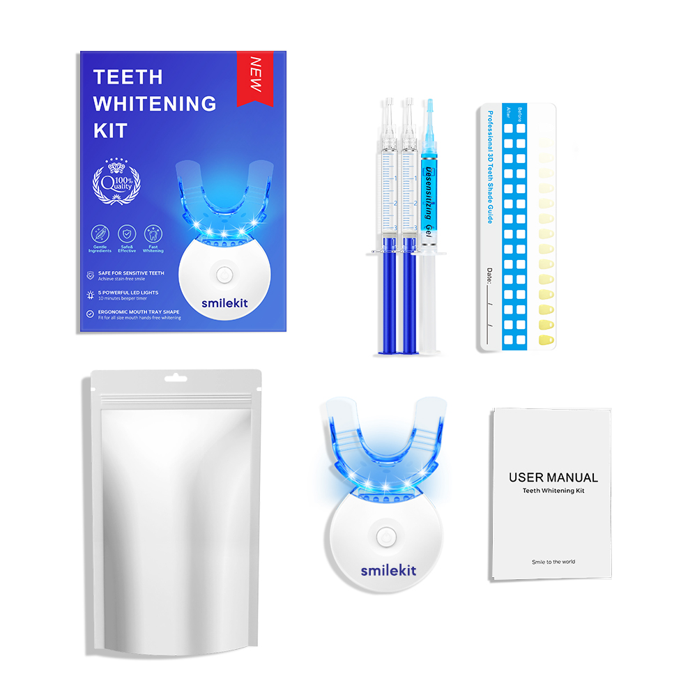 Kit pemutih gigi-5X lampu LED  - Teeth Whitening Kit At Home ulasan dan harga