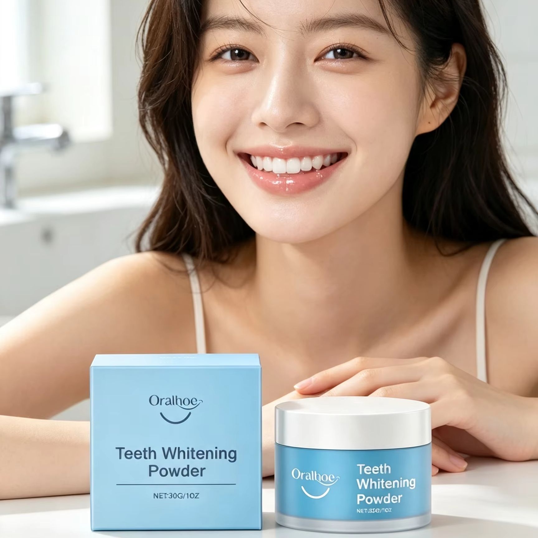Bubuk Gigi Oralhoe untuk Membe - Teeth Whitening Powder ulasan dan harga