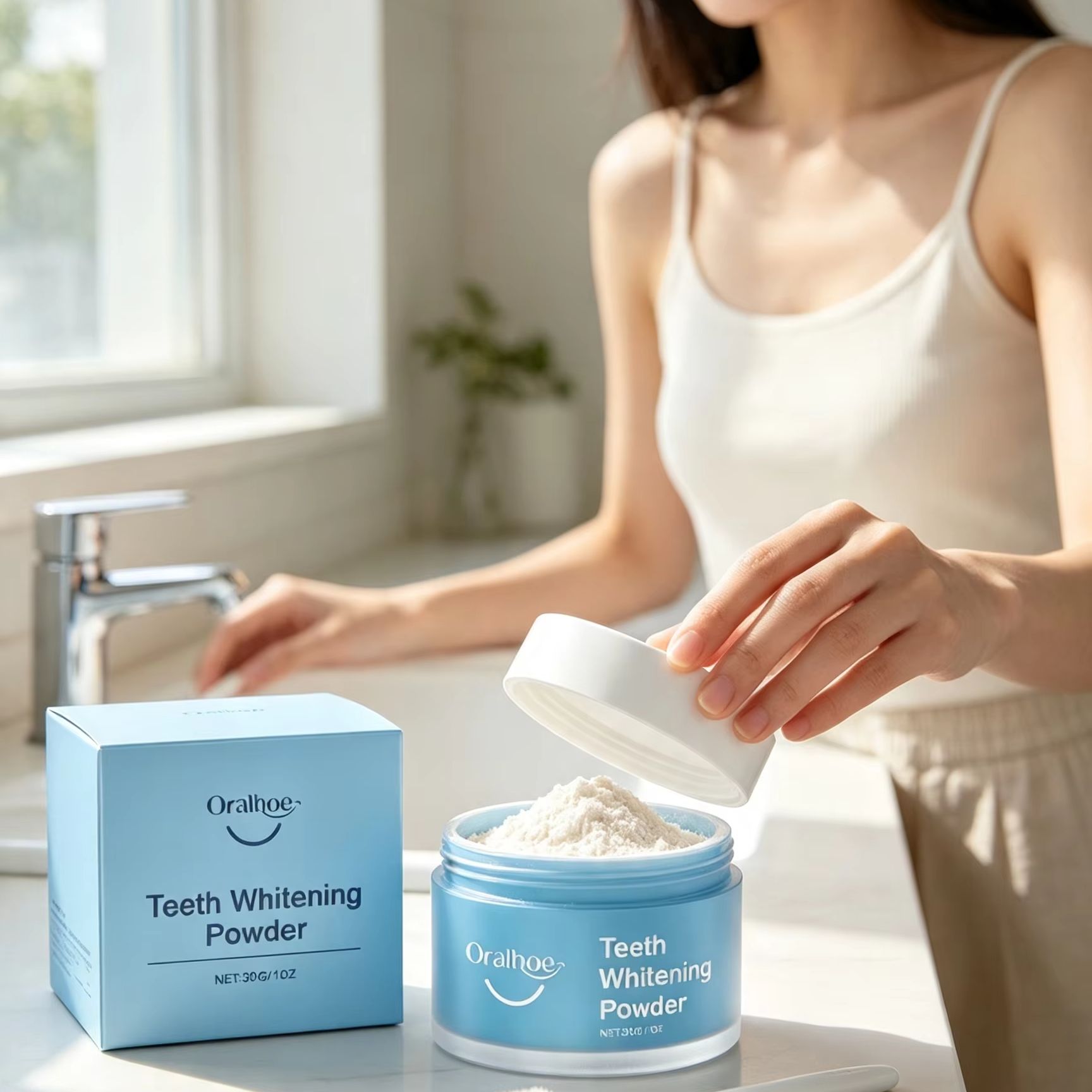 Bubuk Gigi Oralhoe untuk Membe - Teeth Whitening Powder ulasan dan harga
