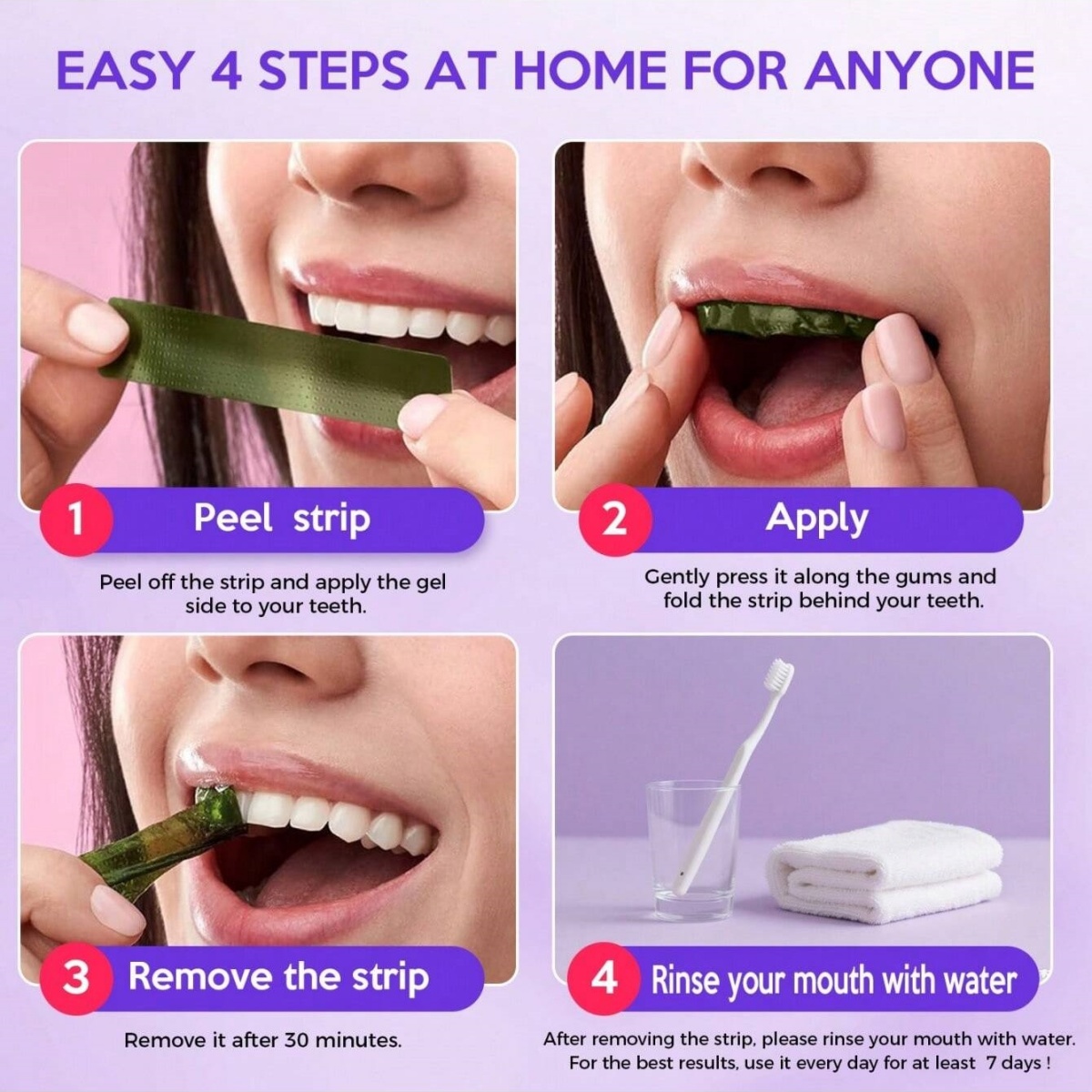 Stiker Gigi Pemutih Mewah 7/14 - Teeth Whitening Foam ulasan dan harga