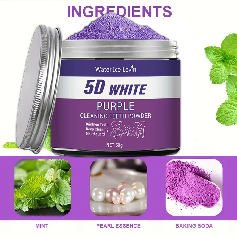 Bubuk Pemutih Gigi Ungu, 50g - - Teeth Whitening Co ulasan dan harga