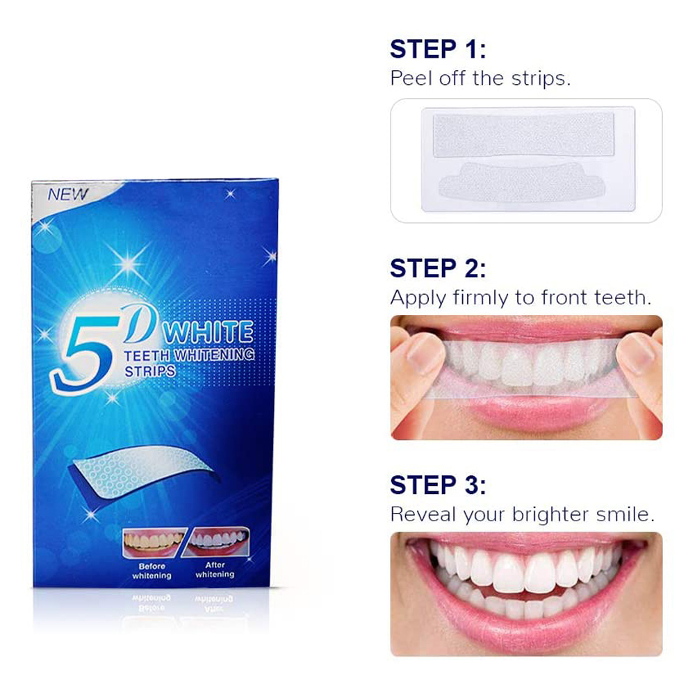 Strip Pemutih Gigi 5D Gel Pemu - Teeth Whitening Foam ulasan dan harga