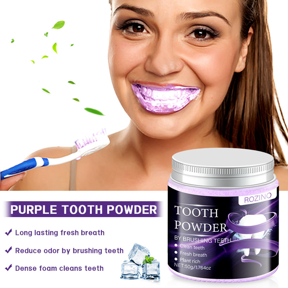 Bubuk Gigi Putih Ungu Menghila - Teeth Whitening For Photos ulasan dan harga